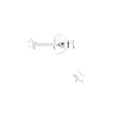 Joy|S - Zilveren mini ster oorbellen voor kinderen - 3 mm