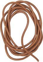 3 st. leren Vintage bruin rond koord 1.5 mm 1meter. Echt leer - sieraden maken - leer - koord - leren armband - draad - lederen - knutselen - epoxy