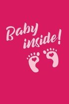 Baby Inside: 100 handwriting paper Pages Large Big 6 x 9 for school boys, girls, kids and pupils princess and prince