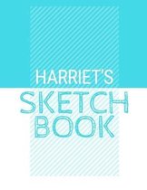 Harriet's Sketchbook: Personalized blue sketchbook with name: 120 Pages