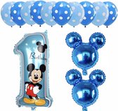 Disney Mickey Mouse Ballonnenset - Folieballonnen - Heliumballonnen - 13 Stuks - Feestdecoratie - Verjaardag - Feestje -Kinder Verjaardag - 1 jaar