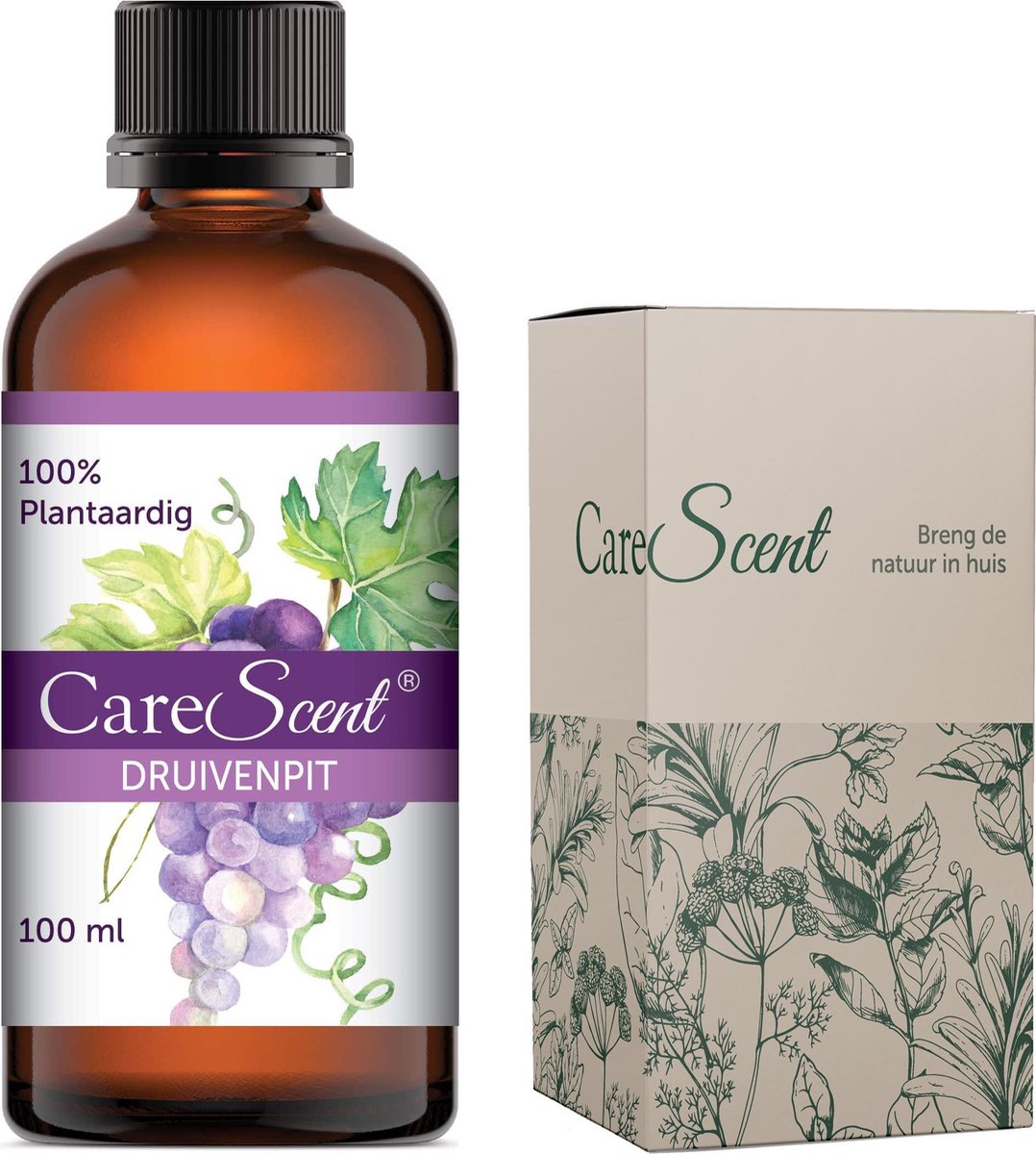 Goedkoopste CareScent Druivenpit Olie (Koudgeperst) - 100 Puur - voor Huid, Haar, Verdunnen Etherische Olie - 100 ml