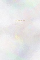 Journal: Unicorn Inspired Notebook: 120-Page Lined - Iridescent Pastel Pearl