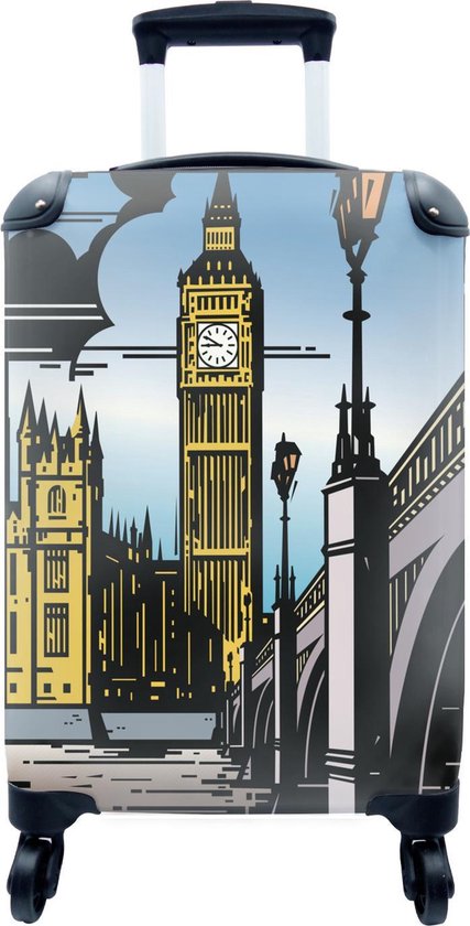 Koffer - tekening van de Big Ben en andere gebouwen in Londen - 35x55x20 cm  -... | bol.com