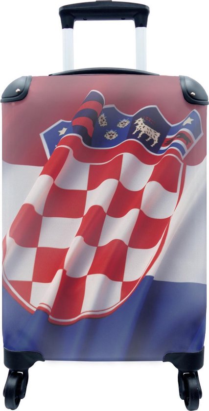 Valise - Gros plan du drapeau de la Croatie - 35x55x20 cm - Bagage à main -  Trolley | bol.com