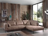 Lounge Hoekbank 272cm kleur taupe bruin