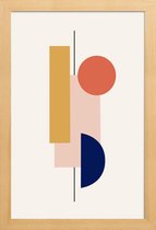 JUNIQE - Poster in houten lijst Sway -60x90 /Kleurrijk
