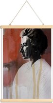 JUNIQE - Posterhanger Rosa Luxemburg - schilderij -30x45 /Grijs & Rood