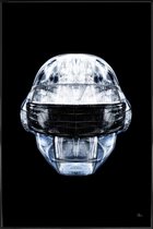 JUNIQE - Poster met kunststof lijst Daft Chrome -13x18 /Grijs & Wit