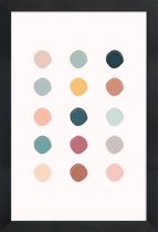 JUNIQE - Poster in houten lijst Colour Palette -20x30 /Kleurrijk