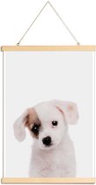 JUNIQE - Posterhanger Puppy -40x60 /Bruin & Wit