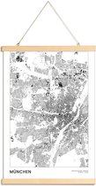 JUNIQE - Posterhanger München -20x30 /Wit & Zwart