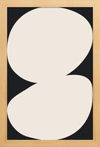 JUNIQE - Poster in houten lijst Enveloping -30x45 /Grijs & Ivoor