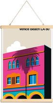 JUNIQE - Posterhanger Vintage Venetië LA 80 -40x60 /Kleurrijk
