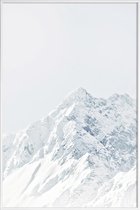 JUNIQE - Poster in kunststof lijst White Mountain 2 -40x60 /Grijs &