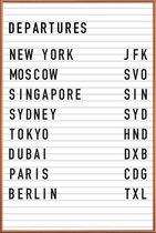 JUNIQE - Poster met kunststof lijst Departure New York -30x45 /Wit &