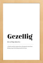 JUNIQE - Poster in houten lijst Gezellig -30x45 /Wit & Zwart