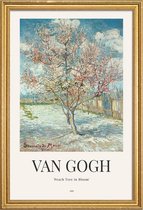 JUNIQE - Poster in houten lijst Van Gogh - Roze perzikbomen (Souvenir