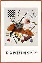 JUNIQE - Poster met kunststof lijst Kandinsky - Orange -40x60 /Ivoor &