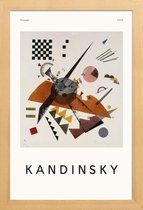 JUNIQE - Poster in houten lijst Kandinsky - Orange -60x90 /Ivoor &