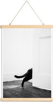 JUNIQE - Posterhanger Sneaking Out -20x30 /Wit & Zwart