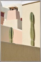 JUNIQE - Poster met kunststof lijst Hidden Gems -20x30 /Ivoor & Roze