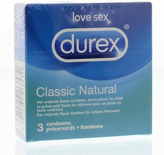 Durex Classic Natural - Condooms - 3 stuks - Durex