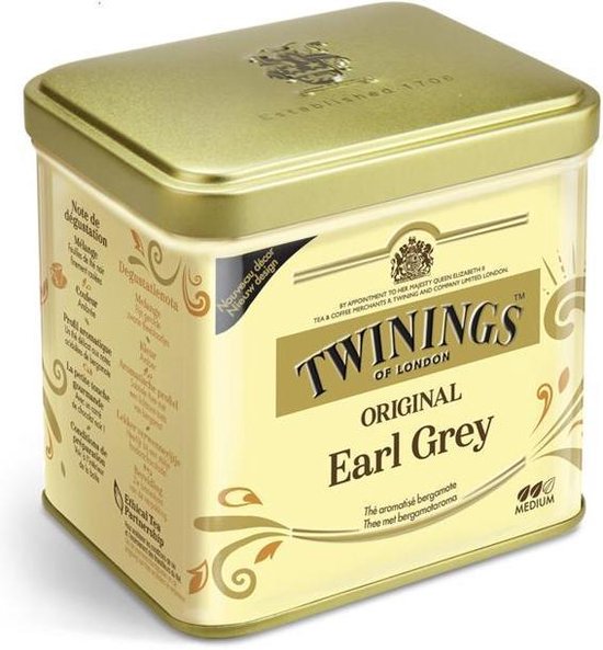 Earl Grey Thee blikje Twinings Tea 200 gram | Losse Thee | bol.com