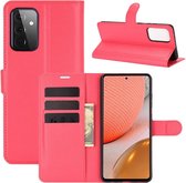 Book Case - Samsung Galaxy A72 Hoesje - Rood