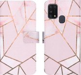 iMoshion Design Softcase Book Case Samsung Galaxy M31 hoesje - Pink Graphic