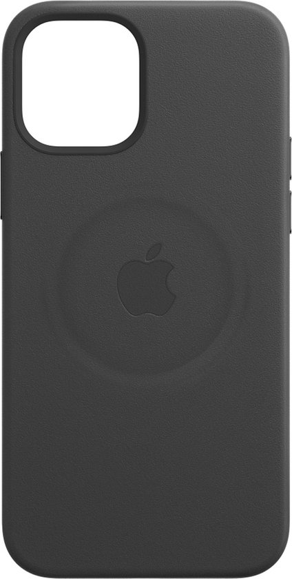 Zwarte iPhone hoes met Apple logo en MagSafe magnetische cirkel.