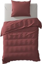 Yellow Percale Dekbedovertrek - Eenpersoons - 140x200/220 cm - Spicy Red