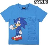T-Shirt met Korte Mouwen voor kinderen Sonic Blauw