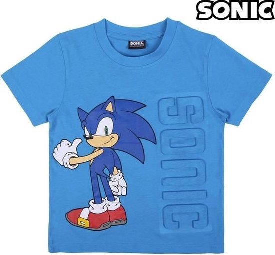 T-Shirt à manches courtes pour enfants Sonic Blauw