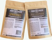 Vuur&Passie BBQ cadeau kruiden - Spareribs&Pulled Pork - dry rub - varken - 2x150gram