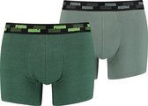 PUMA YD MINI STRIPE BOXER 2P Mannen Onderbroek - green combo - Maat XL