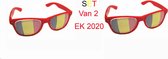 WK Voetbal 2022 - Wk Voetbal 2022 - Set voor Supporters België - België Fan Artikelen - Rode Duivels  - Zonnebrillen Set van 2 - Rood