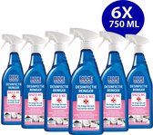 6x Blue Wonder Desinfectie spray Bad & WC - 6x 750ml