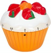 Medina Kookwekker Cupcake 7,6 X 7,6 Cm Oranje/Wit/Rood