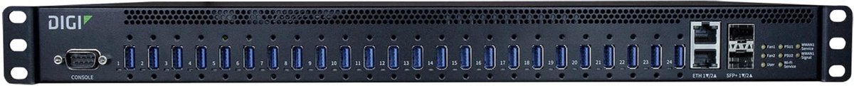 Digi AW24-G300, USB 3.2 Gen 1 (3.1 Gen 1) Type-A, USB 3.2 Gen 1 (3.1 Gen 1) Type-A, MMC, 10000 Mbit/s, Zwart, CE, FCC Part 15 Class B, AS/NZS CISPR 22, EN55024, EN55032