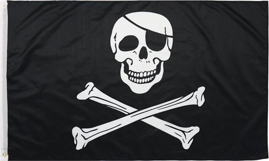 New Age Devi - Jolly Roger - Drapeau pirate - Drapeau pirate - 90 x 150 cm  - Skull & Bones