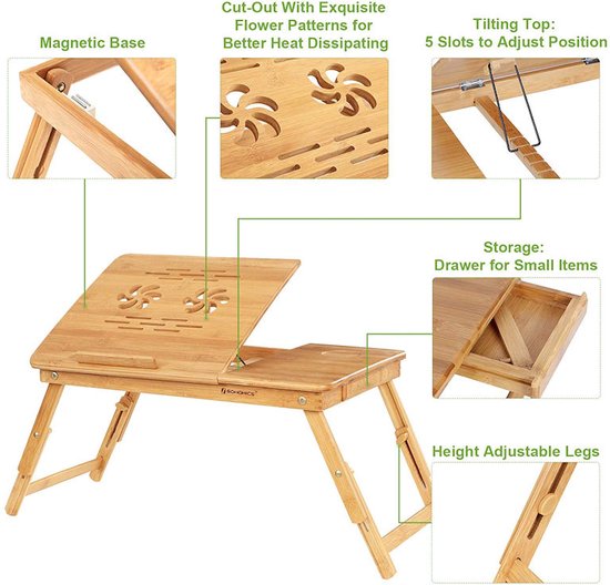 EXSELTMAN Bedroltafel, bank, voor laptop, in hoogte verstelbaar EXSELTMAN Bedroltafel, bank, voor laptop, in hoogte verstelbaar