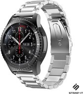 Stalen Smartwatch bandje - Geschikt voor  Samsung Galaxy Watch stalen band 45mm / 46mm - zilver - Strap-it Horlogeband / Polsband / Armband