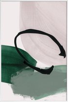 JUNIQE - Poster met kunststof lijst Minimalisme Groen en Ivoorkust -