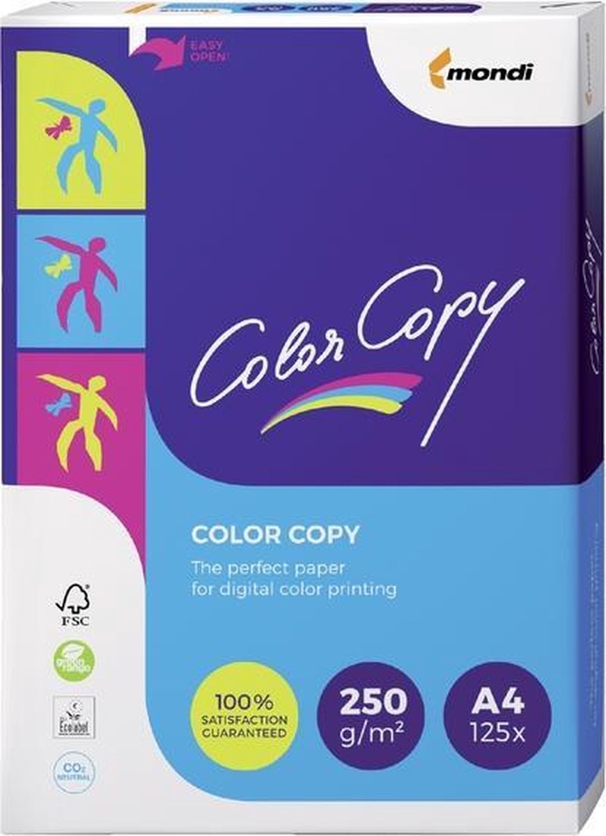 Laserpapier color copy a4 250gr wit | Pak a 125 vel | 7 stuks