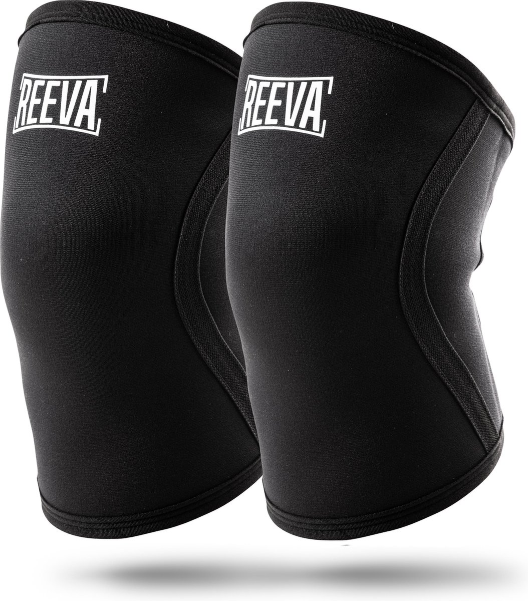 Reeva Knee Sleeves 5mm voor Fitness, Gewichtheffen & CrossFit - Maat M - Knie Brace - Verkocht per paar - reeva