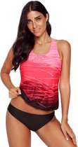 Tankini Dames 2-Delig - Rood - Maat XXL/2XL 'Thessa'