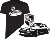 Porsche t-shirt zwart maat M