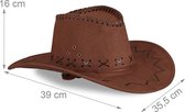 Cowboyhoed - Carnaval - Western / Country Hoed - Cowboy Accessoires Dark Brown