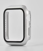 Apple Watch 42MM Full Cover Hoesje + Screenprotector - Kunststof - TPU - Apple Watch Case - Zilver